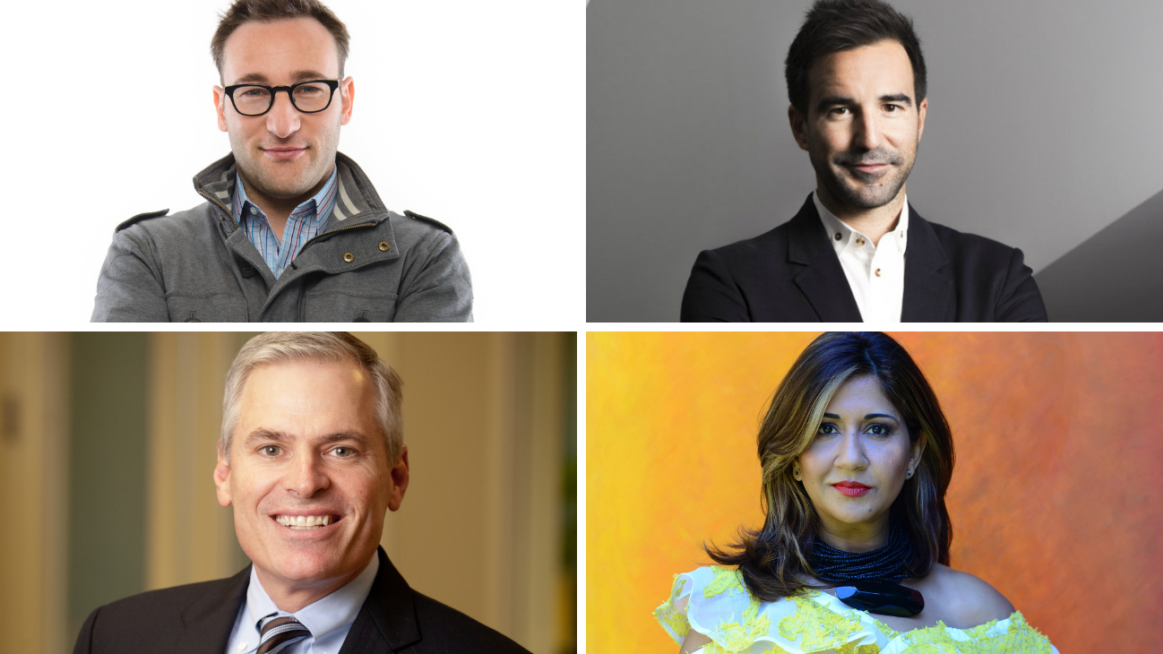 Simon Sinek, Dr. Tomas Chamorro-Premuzic, Patrick Lencioni, and Nilofer Merchant