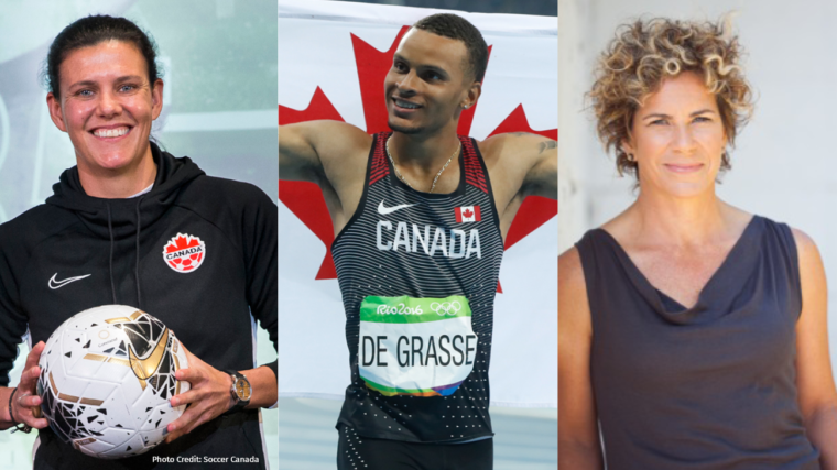 Olympic champions Christine Sinclair, Andre De Grasse and Marnie McBean