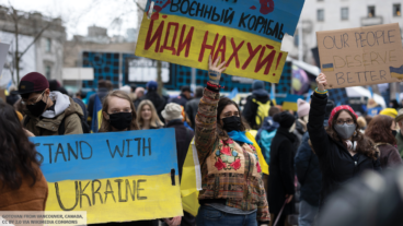 Stand with Ukraine against Russian Invasion - Vancouver Anti-War Rally, Feb 26th, 2022