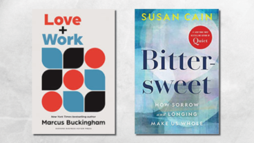 Book covers of Love + Work and Bittersweet
