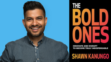 Shawn Kanungo and cover of his new book, The Bold Ones