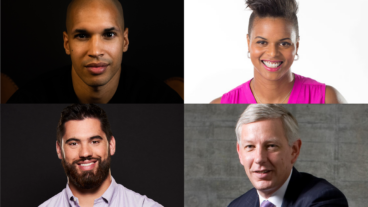 Marc Lafleur, Karina LeBlanc, Laurent Duvernay-Tardif, and Dominic Barton