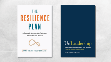 Cover images for new books, The Resilience Plan and UnLeadership