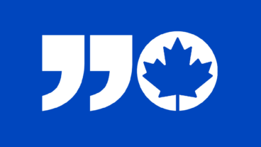 Speakers Spotlight logo with a maple leaf