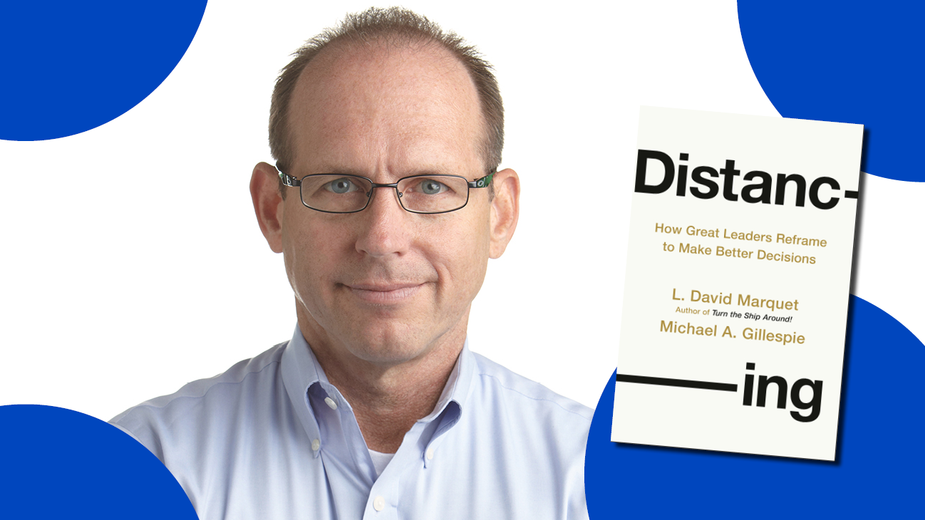 David Marquet with his new book, Distancing