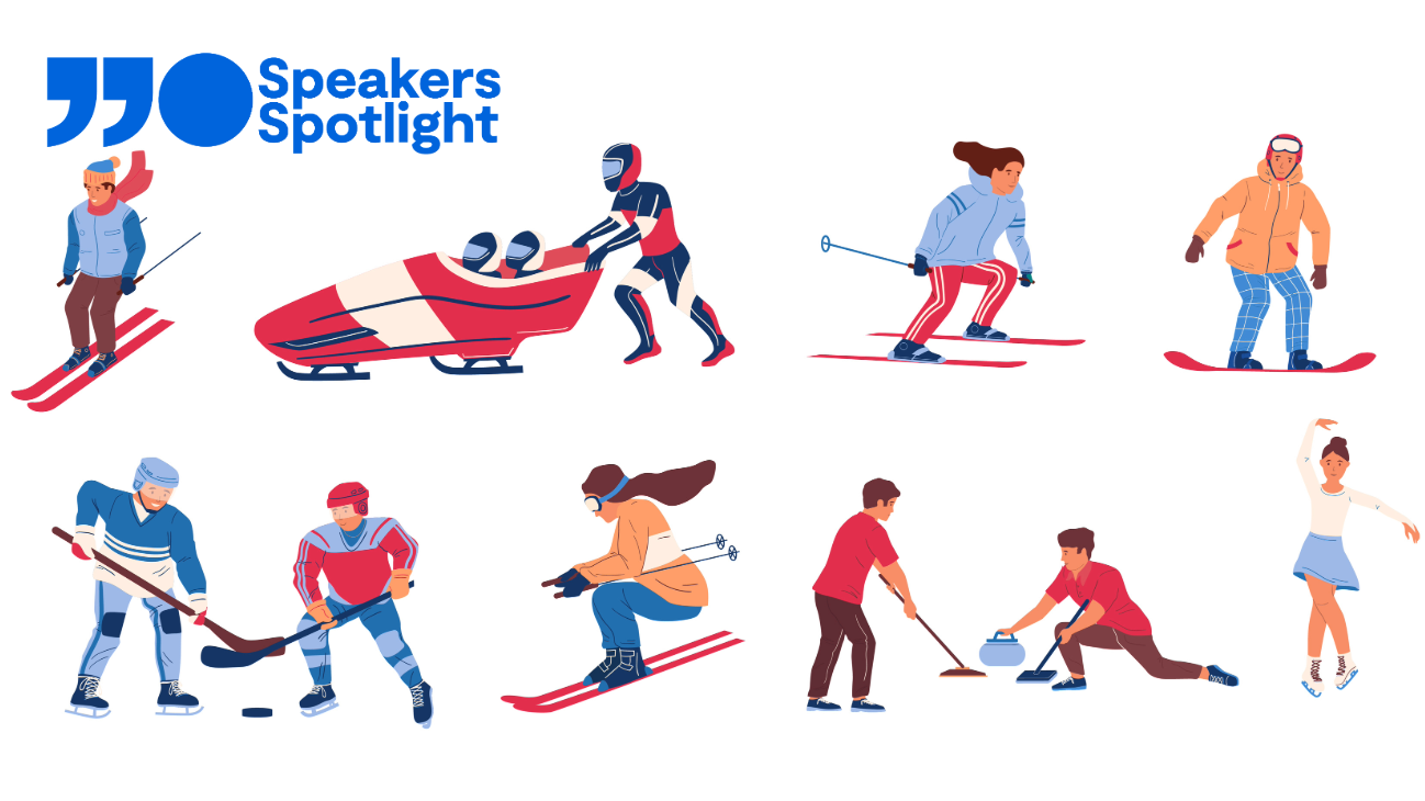 illustrated picture of different winter Olympic sports